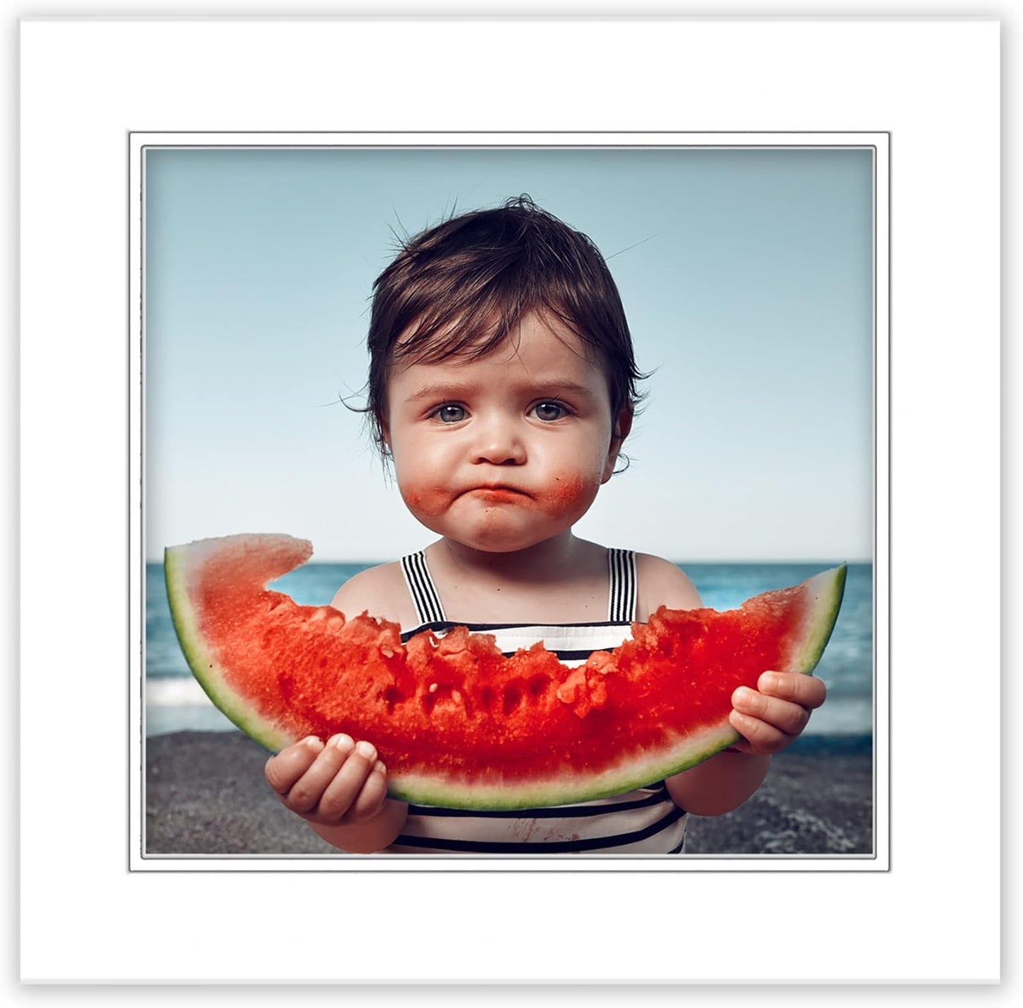 20x20 Mat for 10x10 Photo - Precut White on White Double Mat Picture Matboard for Frames Measuring 20 x 20 Inches - Bevel Cut Matte to Display Art Measuring 10 x 10 Inches - Acid Free ONE MAT