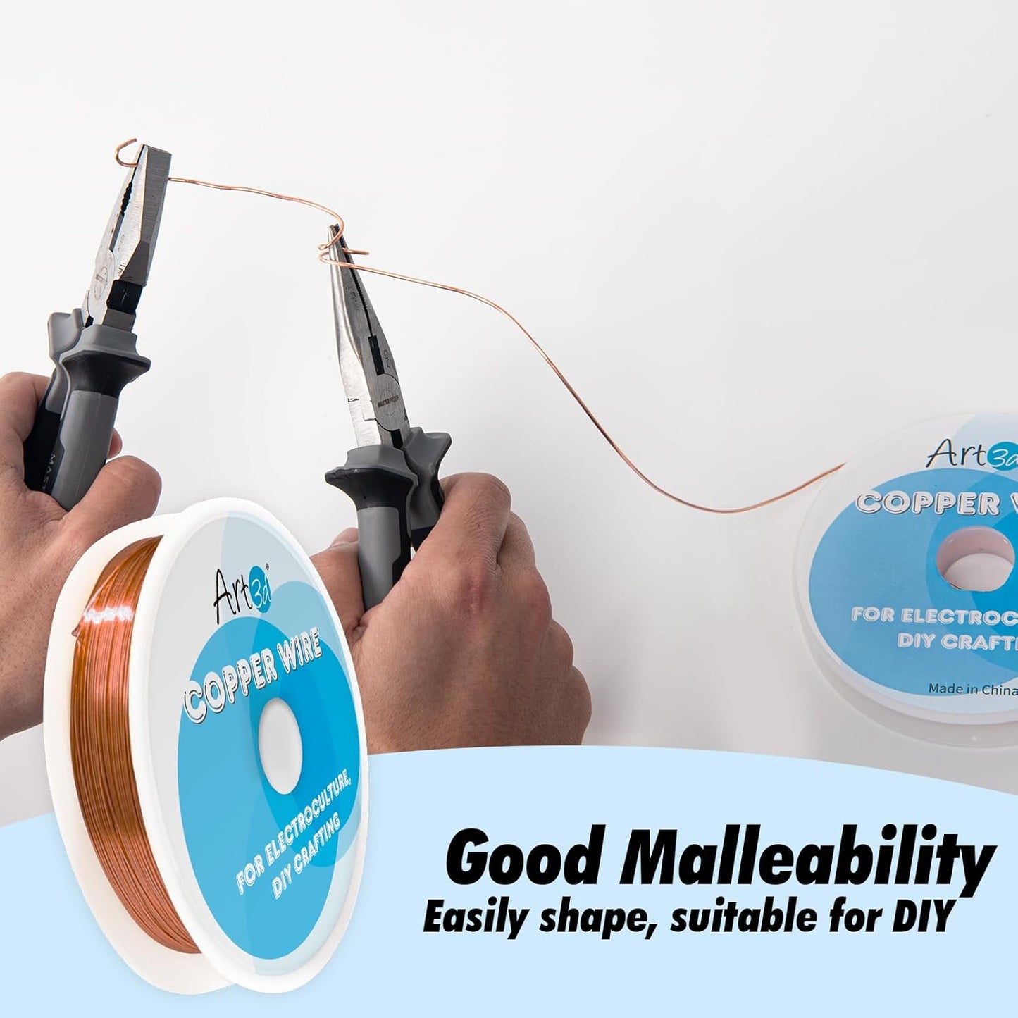 Art3d 16 Gauge 60 FT 99.9% Pure Soft Copper Wire for Electroculture Gardening, Jewelry Making, Beading, Science Projects, DIY Artwork, 1 Roll