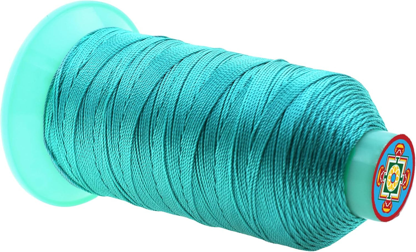 Mandala Crafts Bonded Nylon Thread Turquoise Heavy Duty Sewing Threads - 415 YDs Size 346 210D T350 Tex 350 Thread for Leather Jeans Weaving Outdoor Marine Upholstery Threads