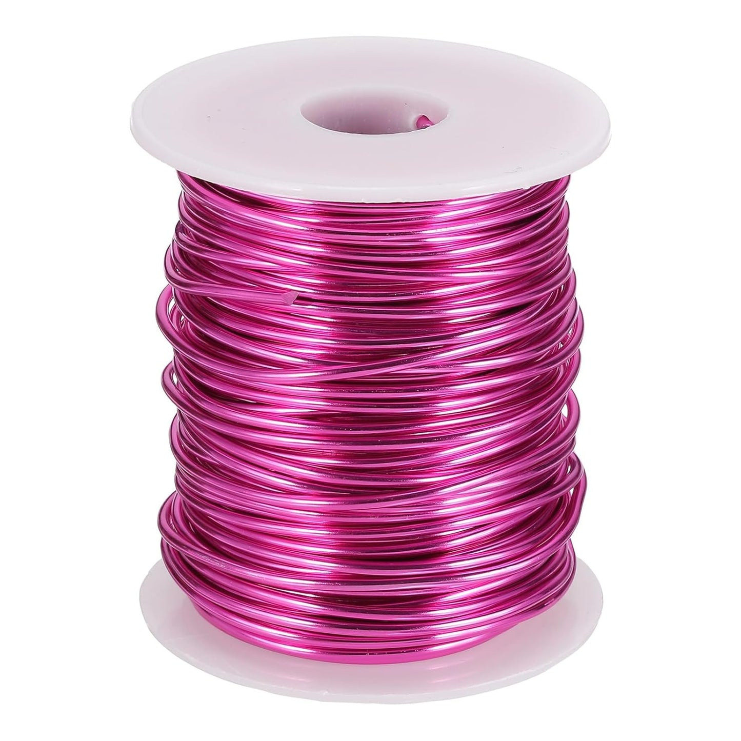 uxcell 12 Gauge / 2mm Anodized Aluminum Wire for Jewelry Craft Making, 102 Feet Bendable Flexible Wire for DIY Home Decor Gardening Sculpture, Rose Red