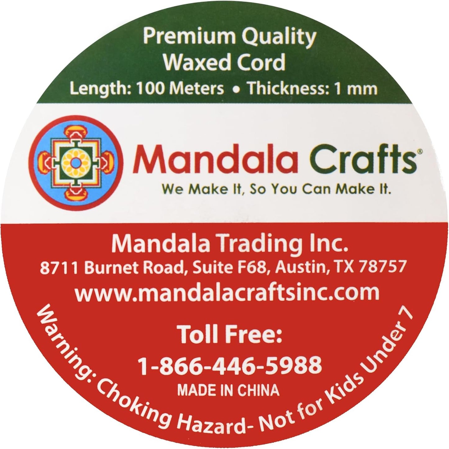 Mandala Crafts 1mm 109 Yards Evergreen Cotton Waxed Cord for Jewelry Making Bracelet Cord Waxed String - Beading String Thread Jewelry Cords for Necklaces String