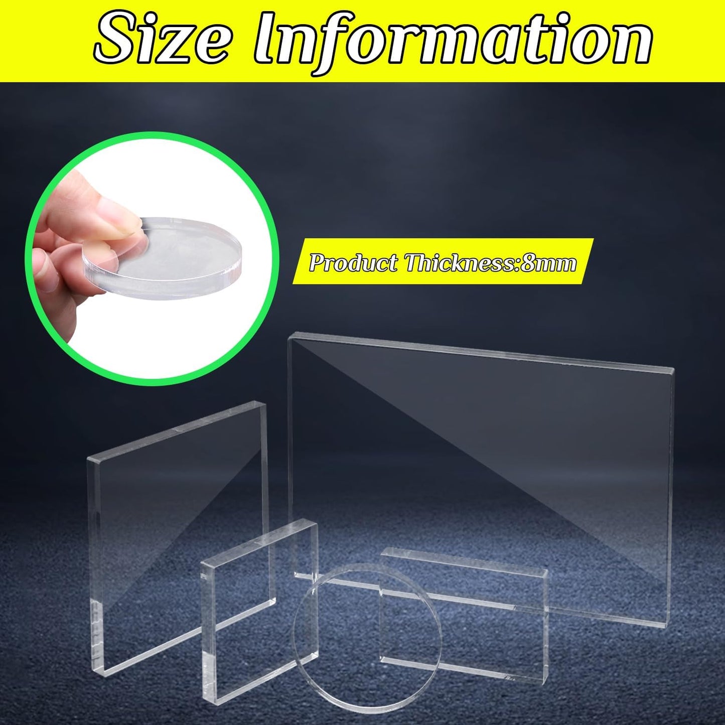 5 Pieces Clear Stamp Blocks Set, Clear Acrylic Stamping Blocks Tool Acrylic Blocks with Grid Lines for Wedding Photography Props Crafts Making