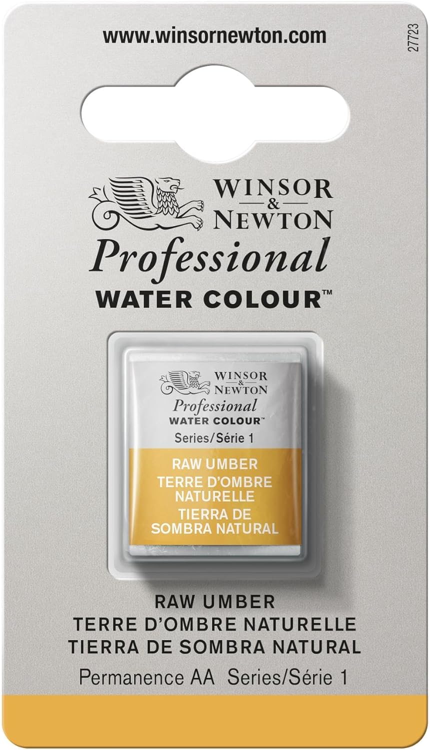 Winsor & Newton Professional Watercolor, Half Pan, Raw Umber