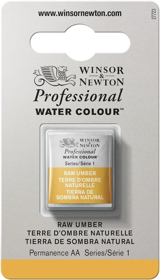 Winsor & Newton Professional Watercolor, Half Pan, Raw Umber