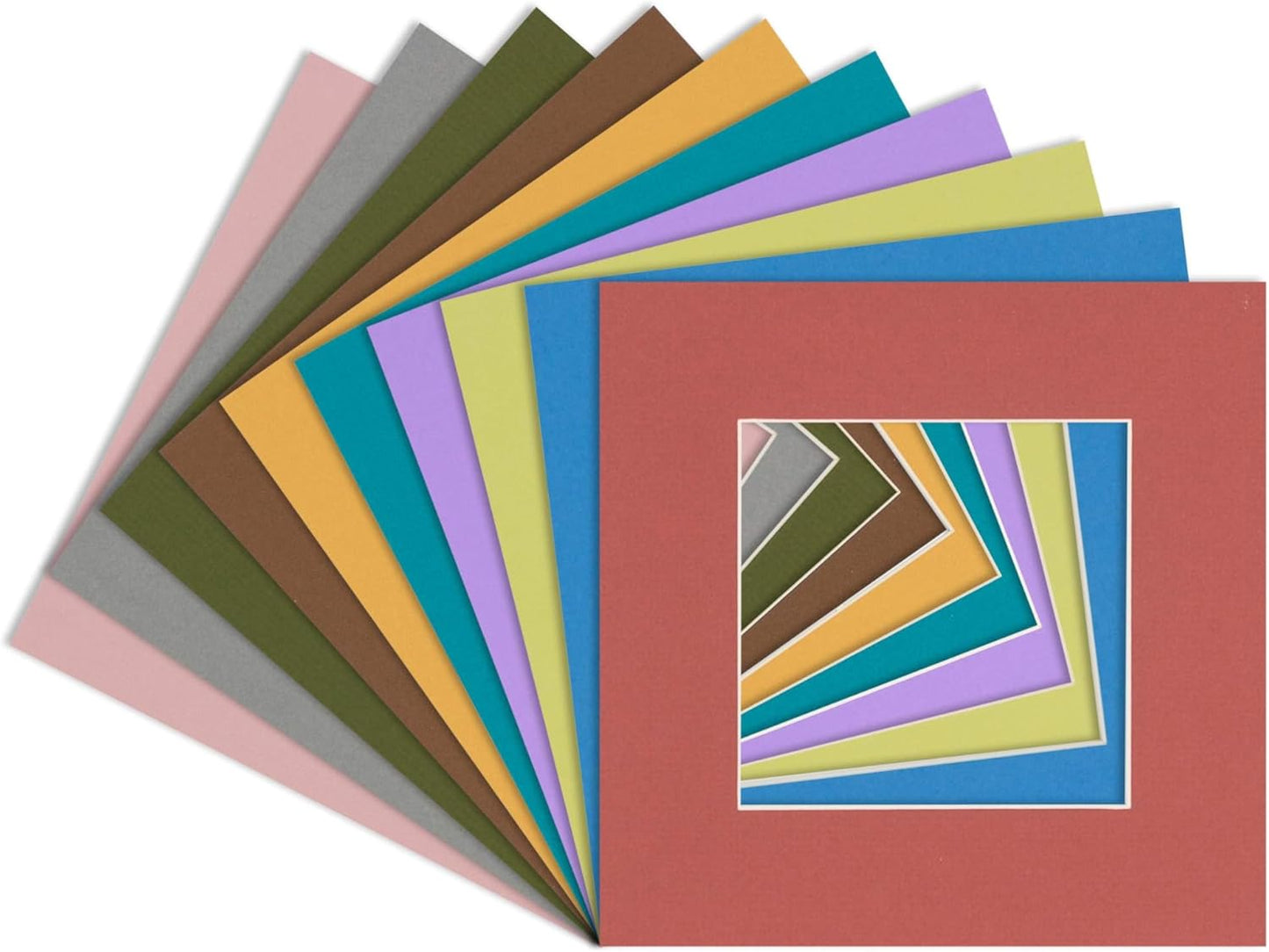 6x8 Mat for 8x10 Frame - Precut Mat Board Acid-Free Mixed Colors 6x8 Photo Matte Made to Fit a 8x10 Picture Frame, Premium Matboard for Family Photos, Show Kits, Art, Picture Framing, Pack of 25 Mats