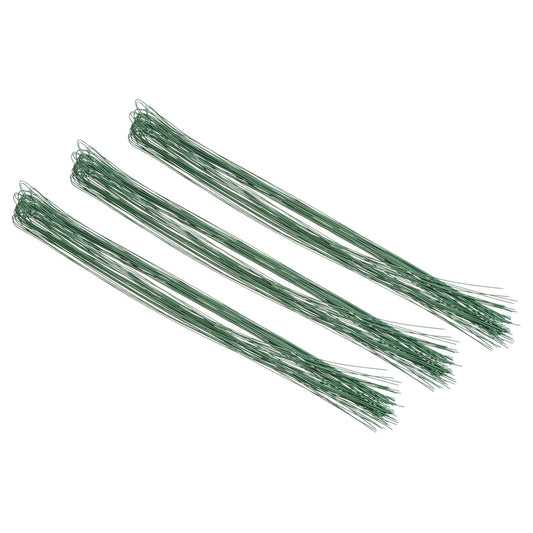 PATIKIL 32 Inch 24 Gauge Floral Stem Wire, 3 Pack/120 Pieces Bouquet Stem Paper Wrapped for DIY Crafts Flower Arrangements, Green