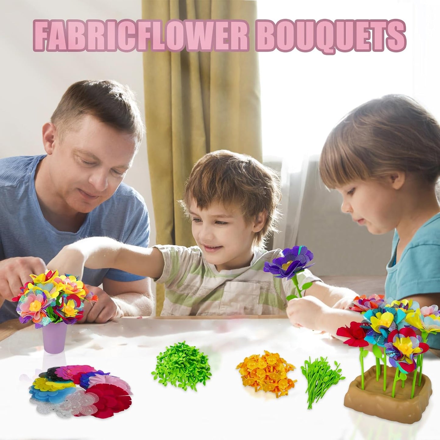 DIY Fabric Flower Bouquet Toy Accessories | Floral Art Craft Materials