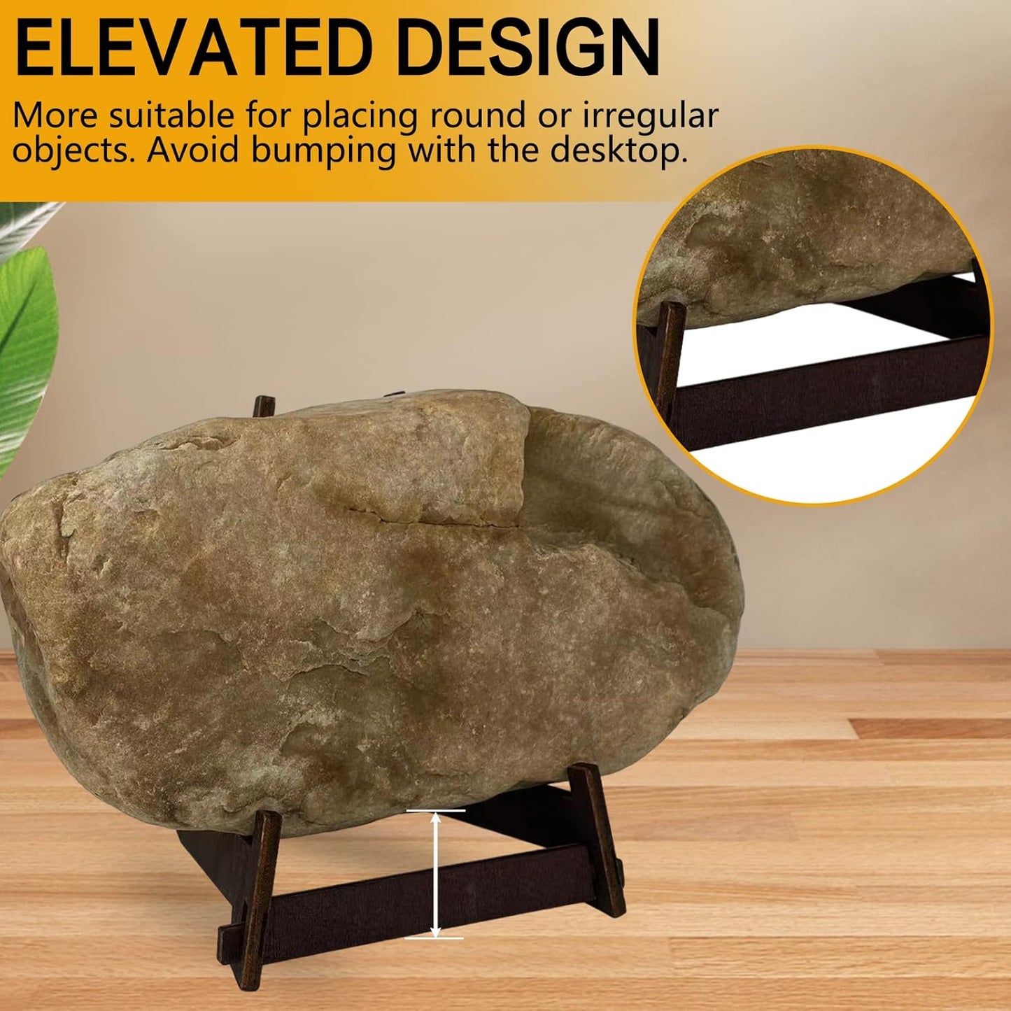 6 Inch Wooden Display Stand, Plate Holder for Picture Frame, Book, Plaque, Easel and Decorative Display (2 Pack)