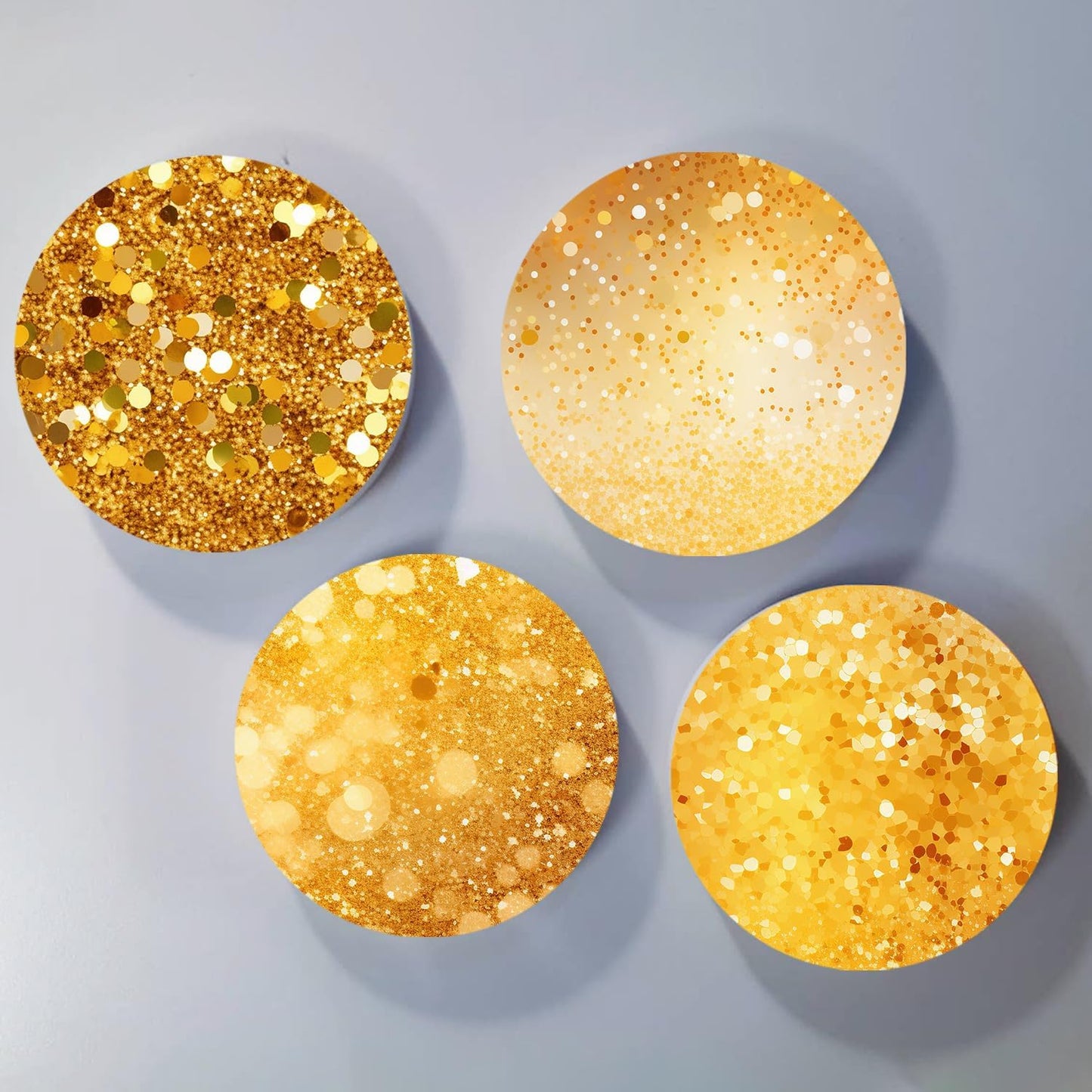 Yellow Glitter Sublimation Transfer Sheets for Heat Press Machine,Gold Sublimation Paper for Tumblers Blanks Tshirts,8 Sheets 12x12inch