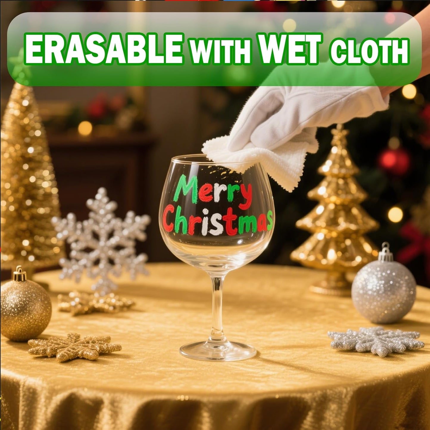 Liquid Chalk Markers for Blackboard, Jumbo Window Markers Chalk Pen with 7mm Thick Wide Tip for Car Glass Poster Halloween Christmas Decorations, Stocking Stuffers for Teen Girls Boys, 8 Pack