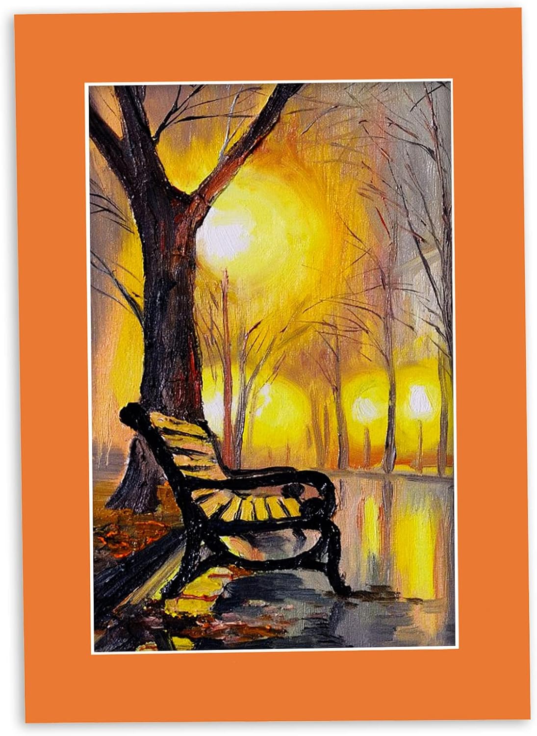 8x10 Mat Bevel Cut for 5x8 Photos - Acid Free Orange Precut Matboard - For Pictures, Photos, Framing - 4-ply Thickness