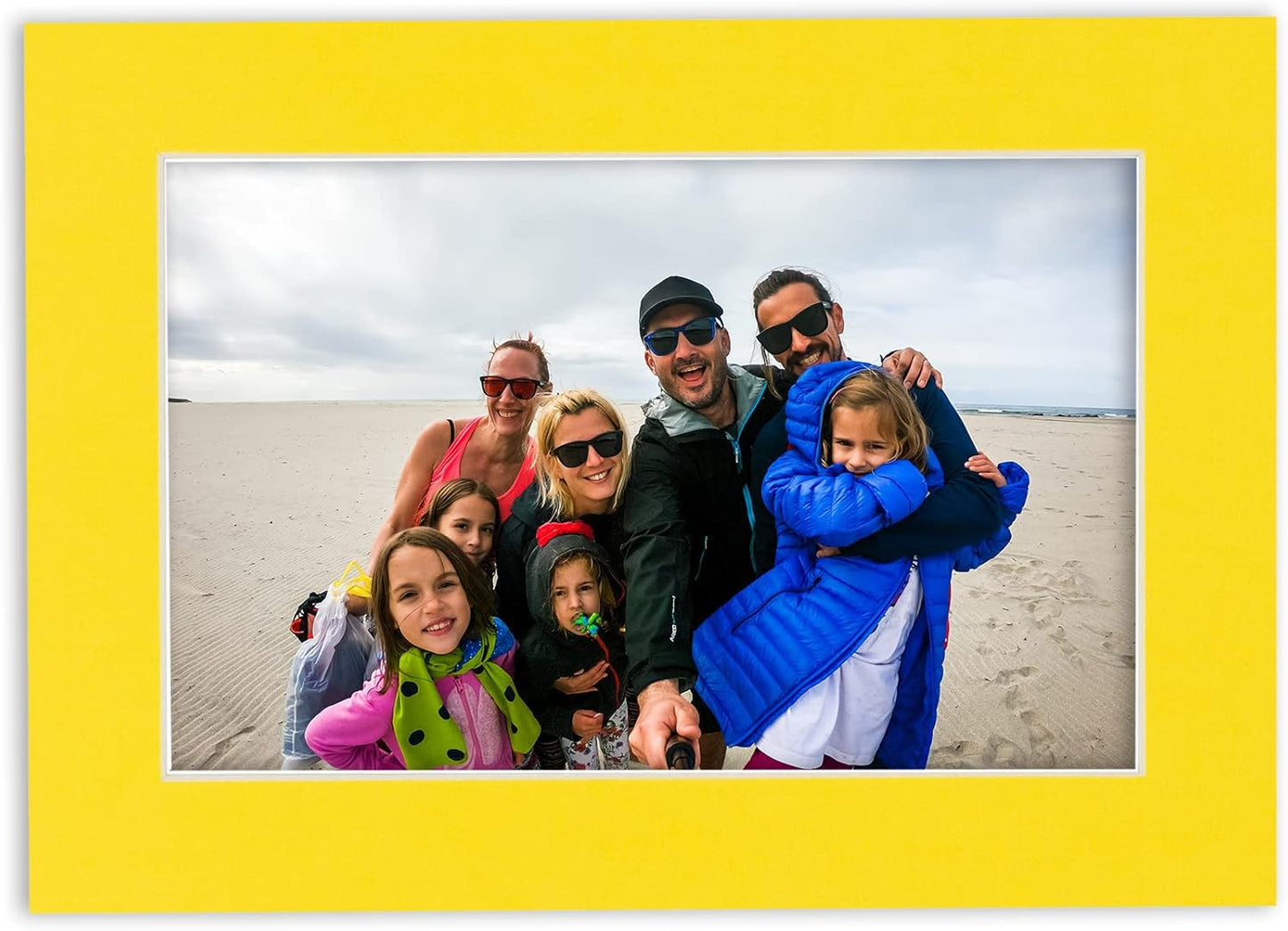 6x8 Mat for 8x10 Frame - Precut Mat Board Acid-Free Show Kit with Backing Board, and Clear Bags Yellow 6x8 Photo Matte Made to Fit a 8x10 Picture Frame Matboard for Framing, Pack of 100 Mats