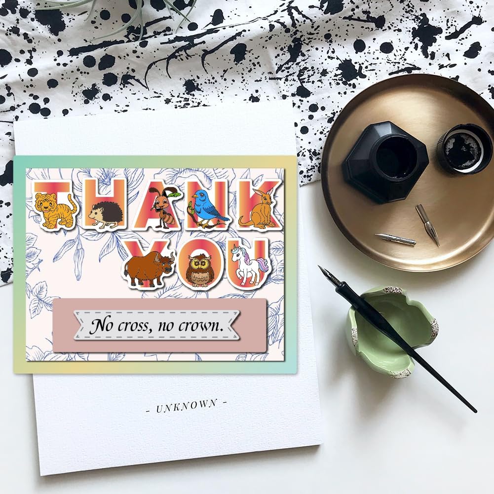 Cute Animals 26 Alphabet Clear Stamps for Card Making Decoration Cute Dog Alphabet Clear Stamps for Scrapbooking Lovely Animals Clear Stamps Educational Gifts for Playroom Classroom