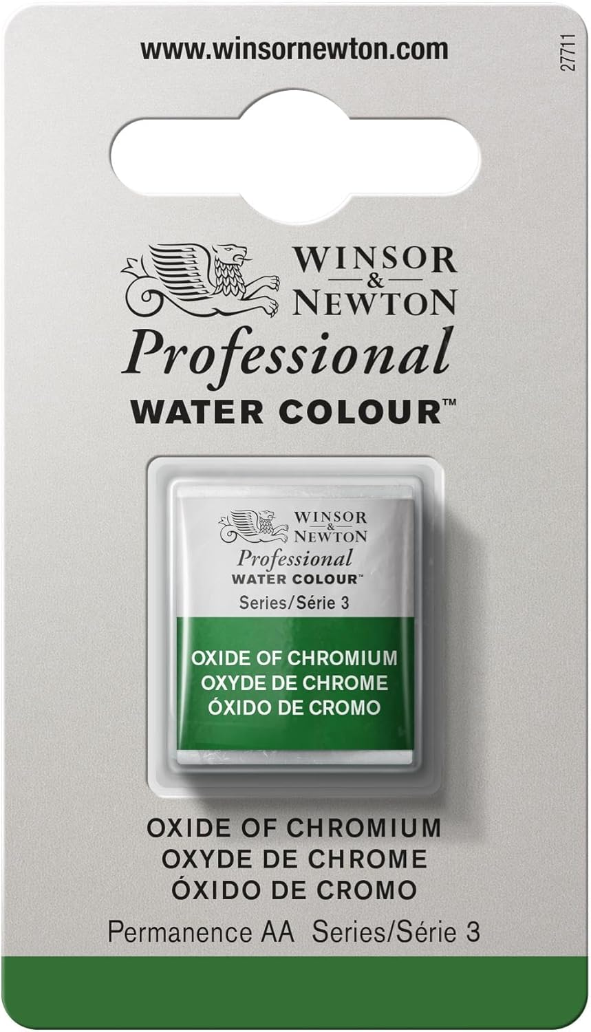 Winsor & Newton Professional Water Colour Paint, Half Pan, Oxide of Chromium