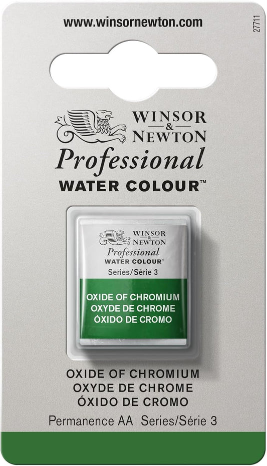 Winsor & Newton Professional Water Colour Paint, Half Pan, Oxide of Chromium
