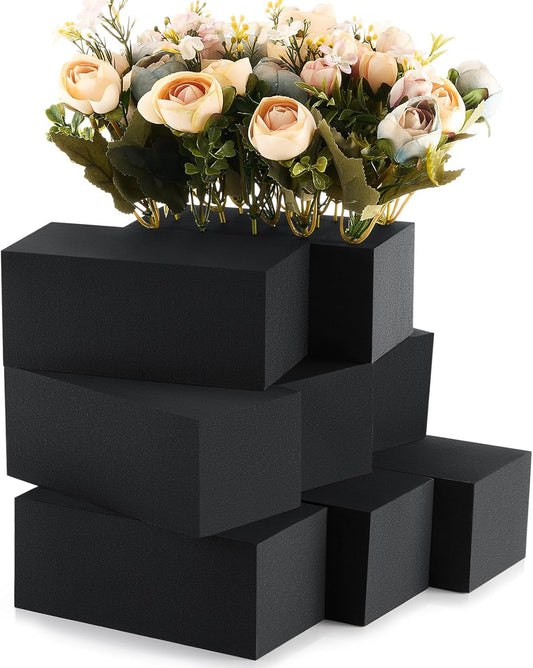 Lallisa 4 Pcs Reusable Floral Foam Blocks Water Weather Resistant Dry Floral Foam for Artificial Flower Arrangements Outdoor Flower Boxes Outside Hanging Planters Wedding Home Decor (6 x 3 x 2.5'')
