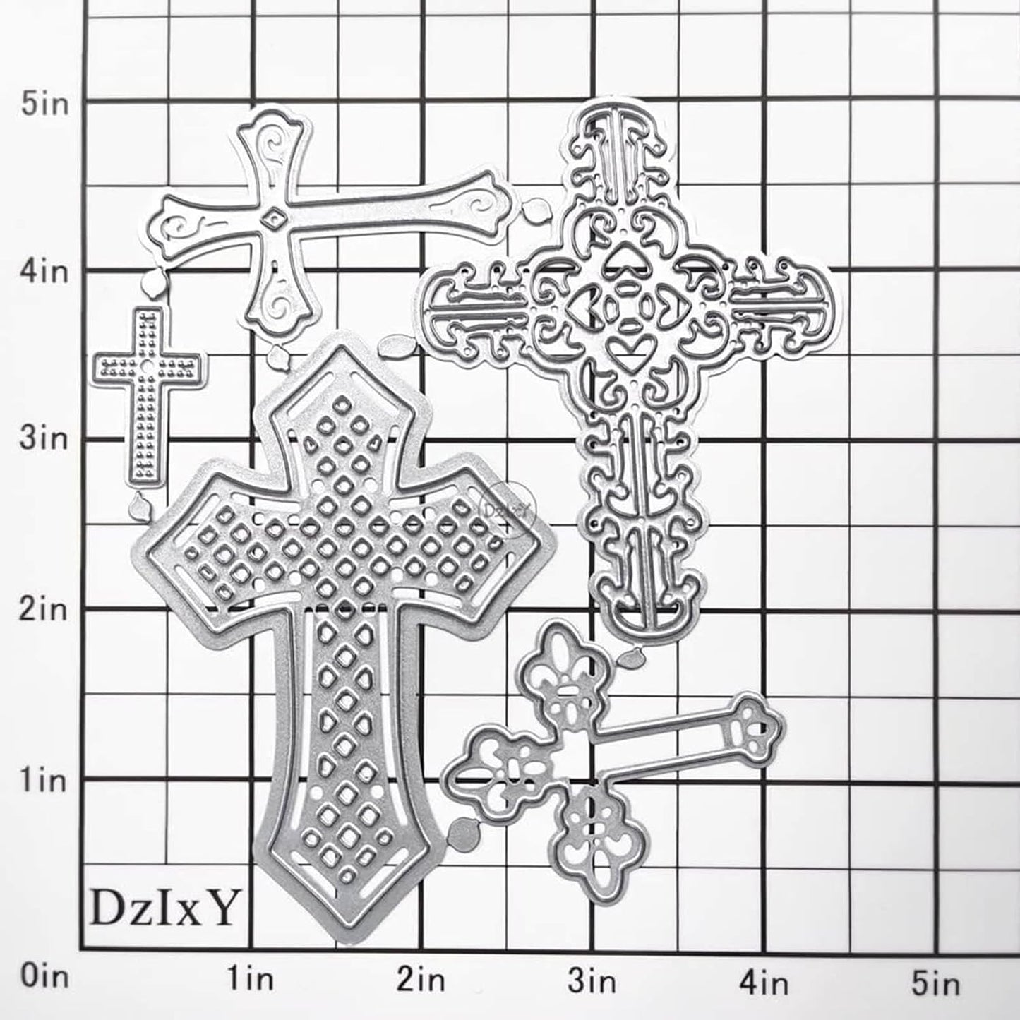 YKW Easter Cross Metal Cutting Dies Set for DIY Card Making, Scrapbooking, and Religious Craft Projects, Crucifixion Embossing Etching and Stamping Tools for Holiday and Religious Decorations