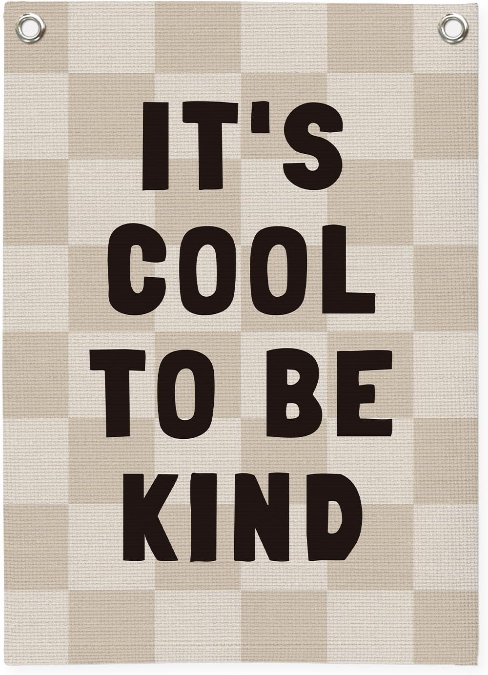Kids Room Decor Linen Canvas Banner, It's Cool to Be Kind,Baby Nursery Decor Wall Hanging Flag for Bedroom Playroom Classroom Kids Rroom 18x25 Inch