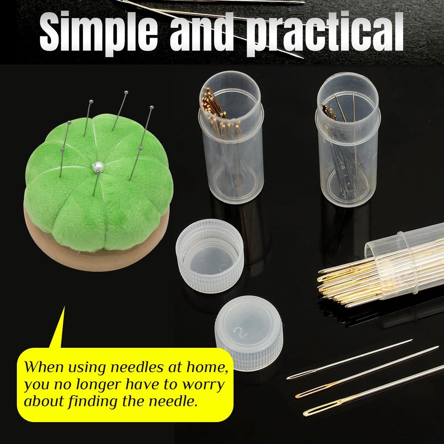 Uxney Pin Cushion,Wooden Sewing Pin Cushion Pincushion Needle Cushion for Sewing Quilting Needlework DIY Crafts(Green,2 PCS)