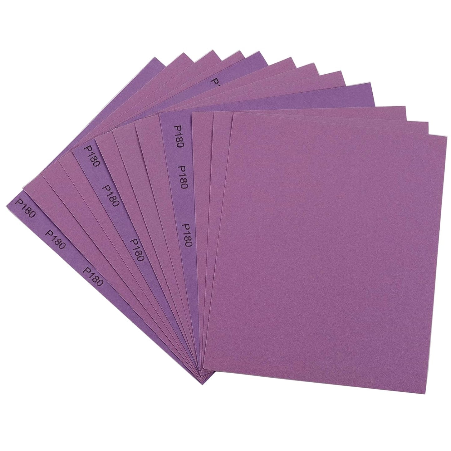 Sandpaper 10Pcs, 180 Grit Sandpaper, Wet Dry Sandpaper Sheets 9 X 11 Inch, White Fused Alumina Abrasive, Fine Sander Paper for Wood Furniture Finishing, Metal Sanding, Automotive Polishing