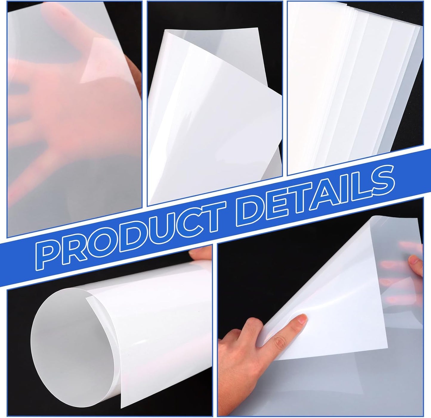 FSWCCK 25 Pcs 7.5mil 12 x 12 Inch Milky Translucent PET Blank Stencil Sheets, Mylar Sheets for Stencils, Template Plastic for Quilting Mylar Stencils, Laser Cutting, Gyro-Cut Tool Template Material