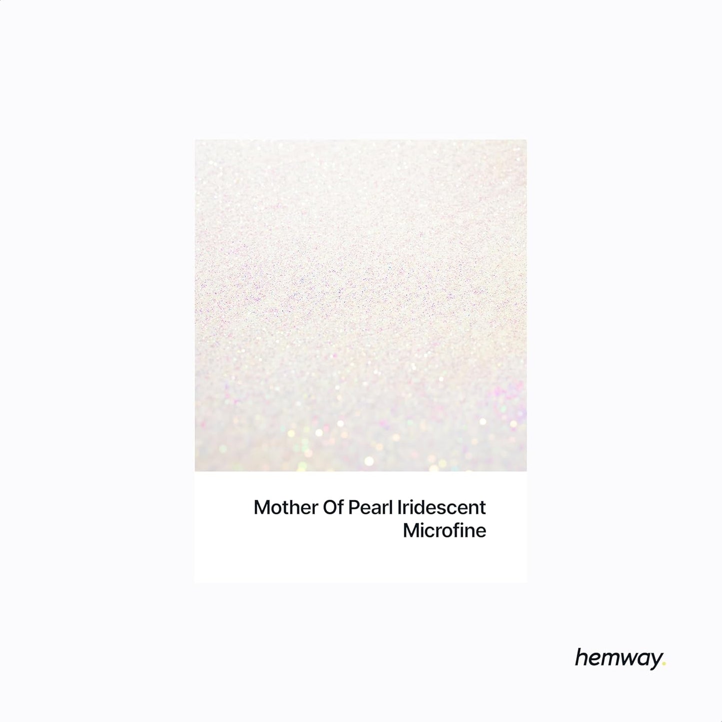 Hemway Polyurethane & Epoxy Resin Glitter 100g / 3.5oz Metallic Crystal Flake Additive for Flooring Jewelry Tumblers Glass Pigment - Microfine (1/256" 0.004" 0.1mm) - Mother of Pearl Iridescent