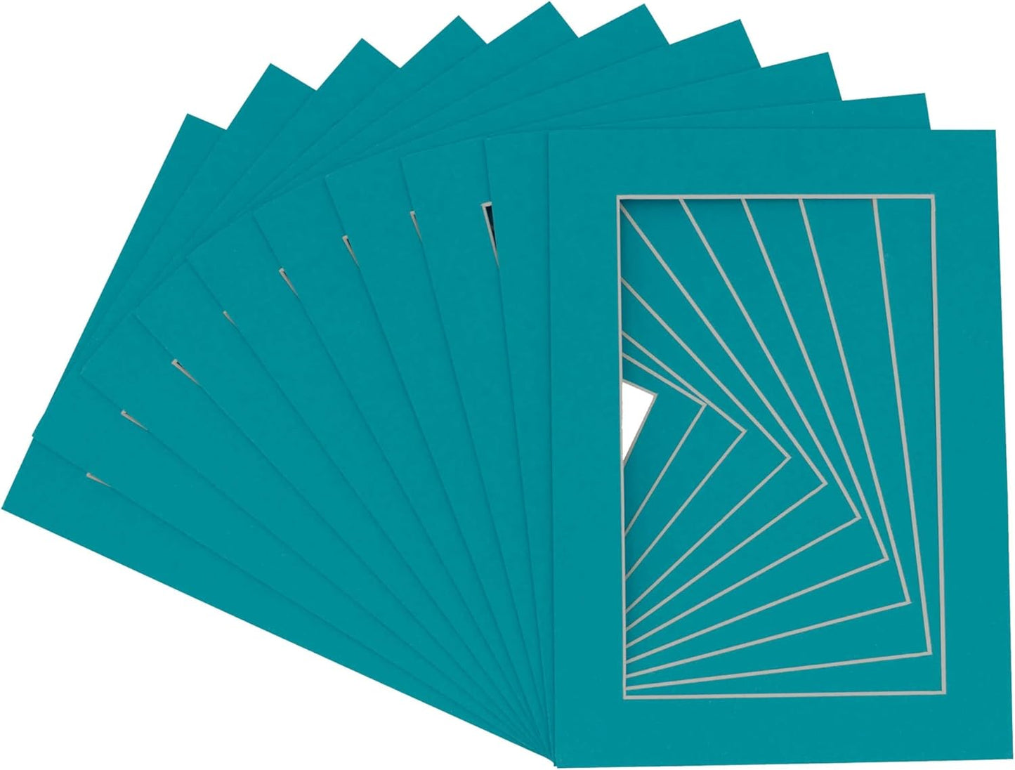 11x14 Mat for 8.5x11 Photo - Precut Teal Blue Picture Matboard for Frames Measuring 11 x 14 Inches - Bevel Cut Matte to Display Art Measuring 8.5 x 11 Inches - Acid Free Pack of 25 MATS