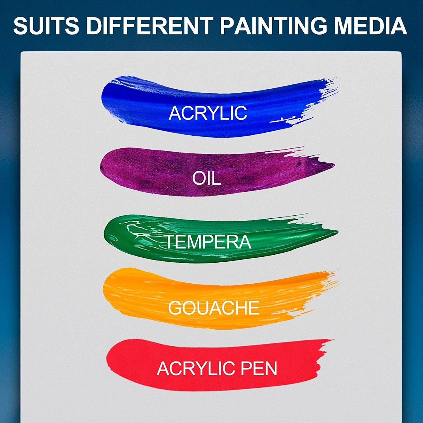 Artkey Canvas Panels 4x12 Inch 12-Pack, 10 oz Primed 100% Cotton White Blank Canvases for Painting, Long Flat Canvas Boards for Oil Acrylics Watercolor & Tempera Paints