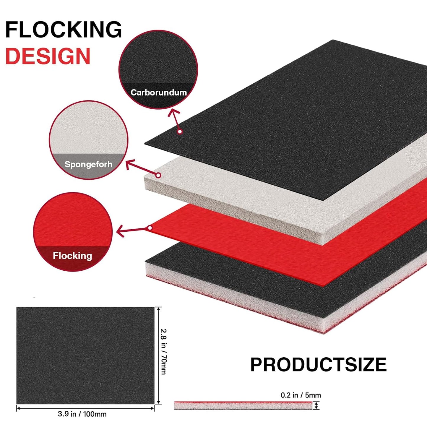 30-Pcs 3x4 Inch 3000 Grit Sanding Sponge Set, Soft Foam Hand Sanding Blocks, Ultra-Fine Wet/Dry Sandpaper for Wood, Metal, Drywall, Furniture Polishing