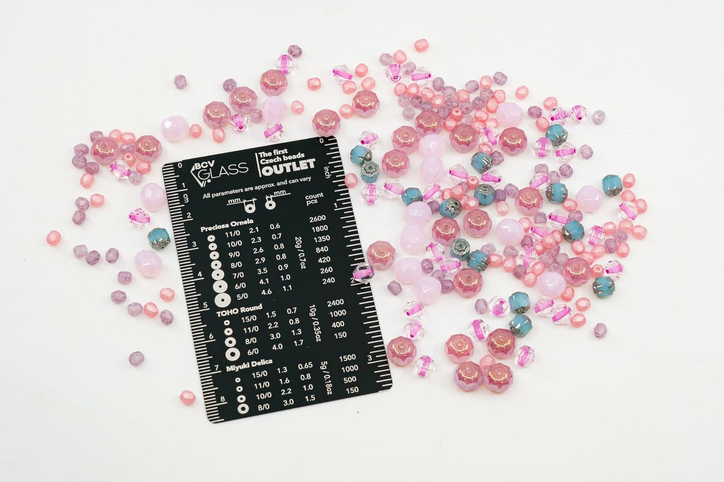 0.9 oz (25g) Mix of Faceted Fire Polished Czech Glass Beads (Round, Rondelle etc) 4-10mm, Cold Pink