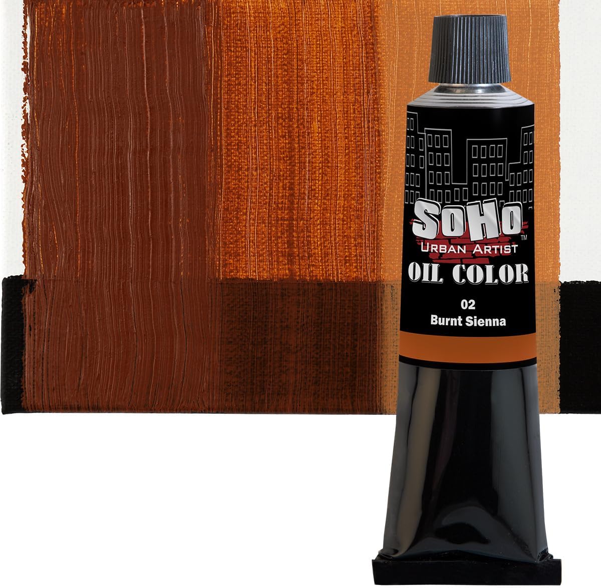 Soho Urban Artist Oil Paint - Burnt Sienna, 170 ml Tube - Best Valued Oil Colors for Painting, Excellent Pigment Load