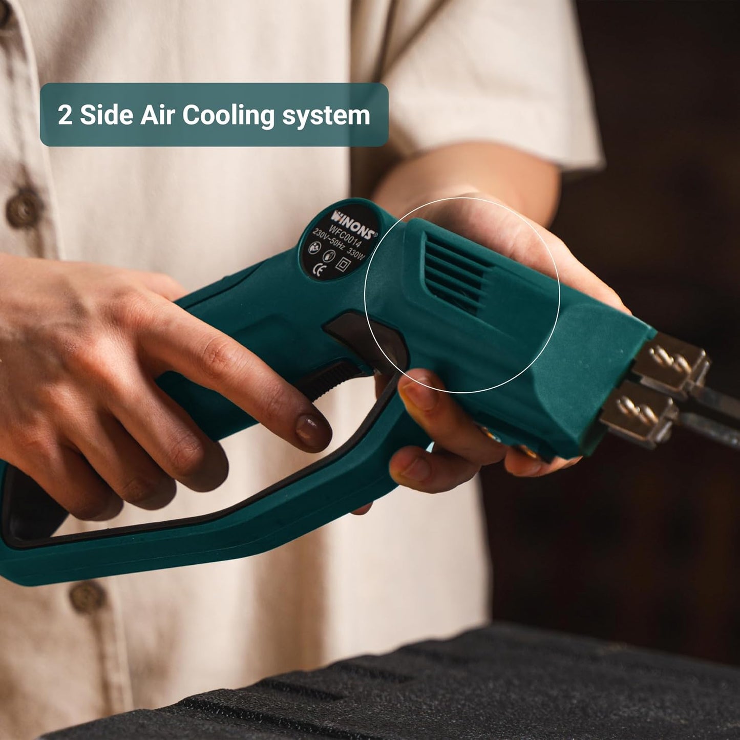 WINONS Hot Knife Foam Cutter Tool with Sled - 300W, Styrofoam Cutter WFC0014 with Numbered Temperature Controller - 710°C Max Temp, Hot Wire Foam Cutting Tool for Different Projects (Kit of 12)