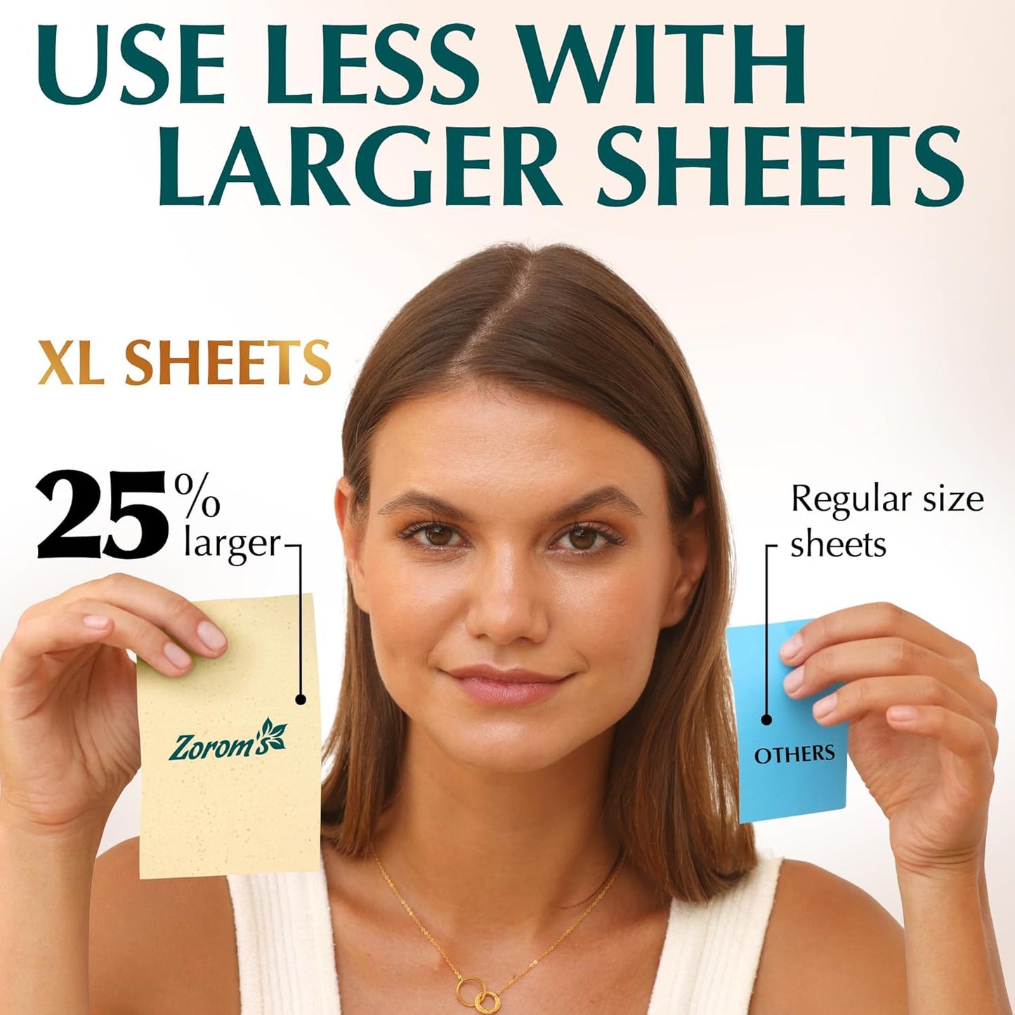 Natural Green Tea Oil Blotting Sheets - 25% Larger (4.7x3") - 600 Makeup Friendly Papers for Face - Easy Dispensing Oil Absorbing Sheets