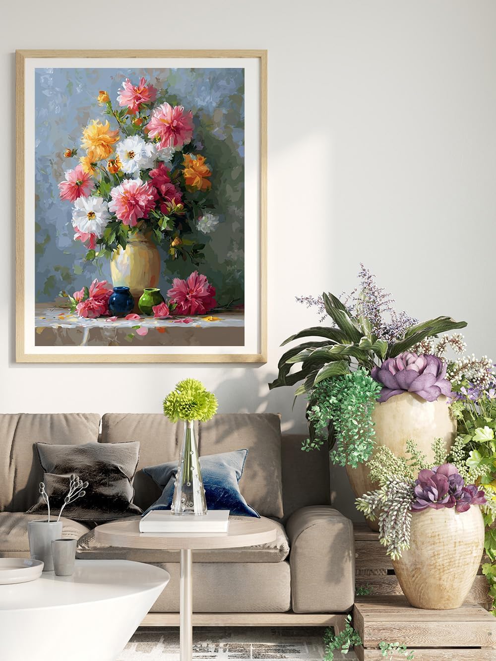 Moohue 14 ct Counted Cross Stitch Kits for Adults Flowers Cross Stitch Patterns Stamped Printed Cross Stitch Kits (Flowers 7)