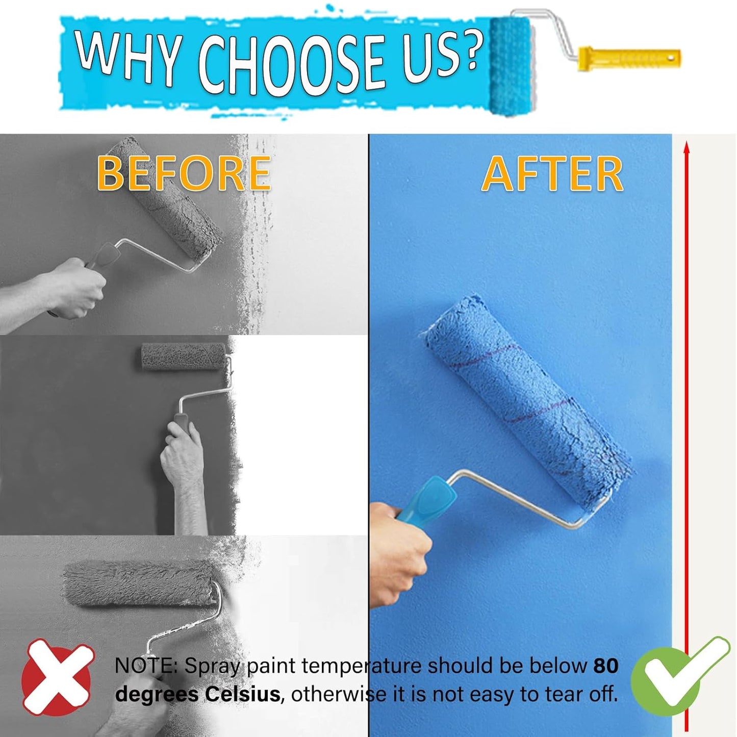 Premium Painter's Tape, 10 Rolls Blue Tapes Painters Tape, 1.88in x 60.1yds, General Purpose Masking Tape, Multi-Surface Painting Tape for Painter, DIY Crafts Arts, Indoor & Outdoor Use, Easy Removal