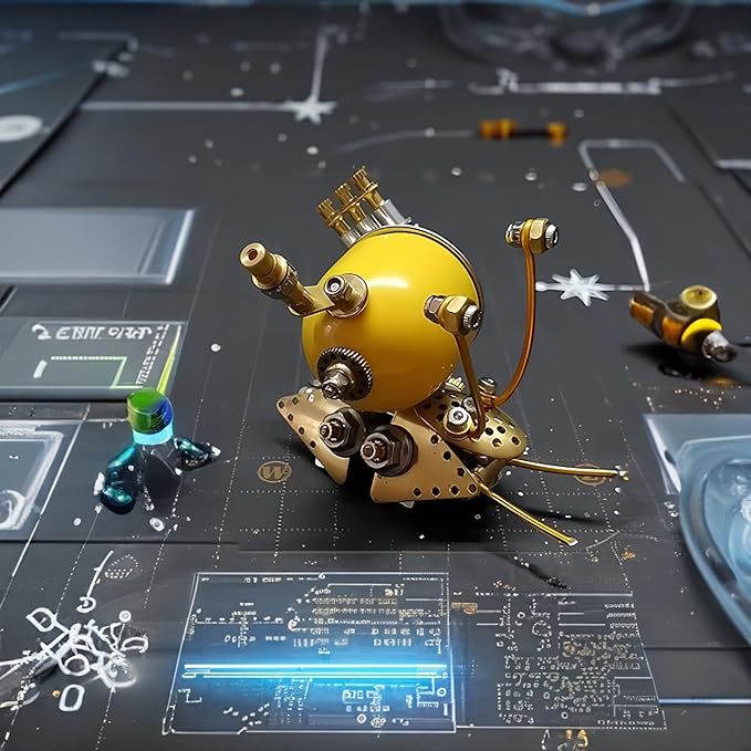 Mechanical Metal DIY 3D Insect Brass 3D Puzzles for Adults Snail Metal Models for Family and Friends (Snail-Y)