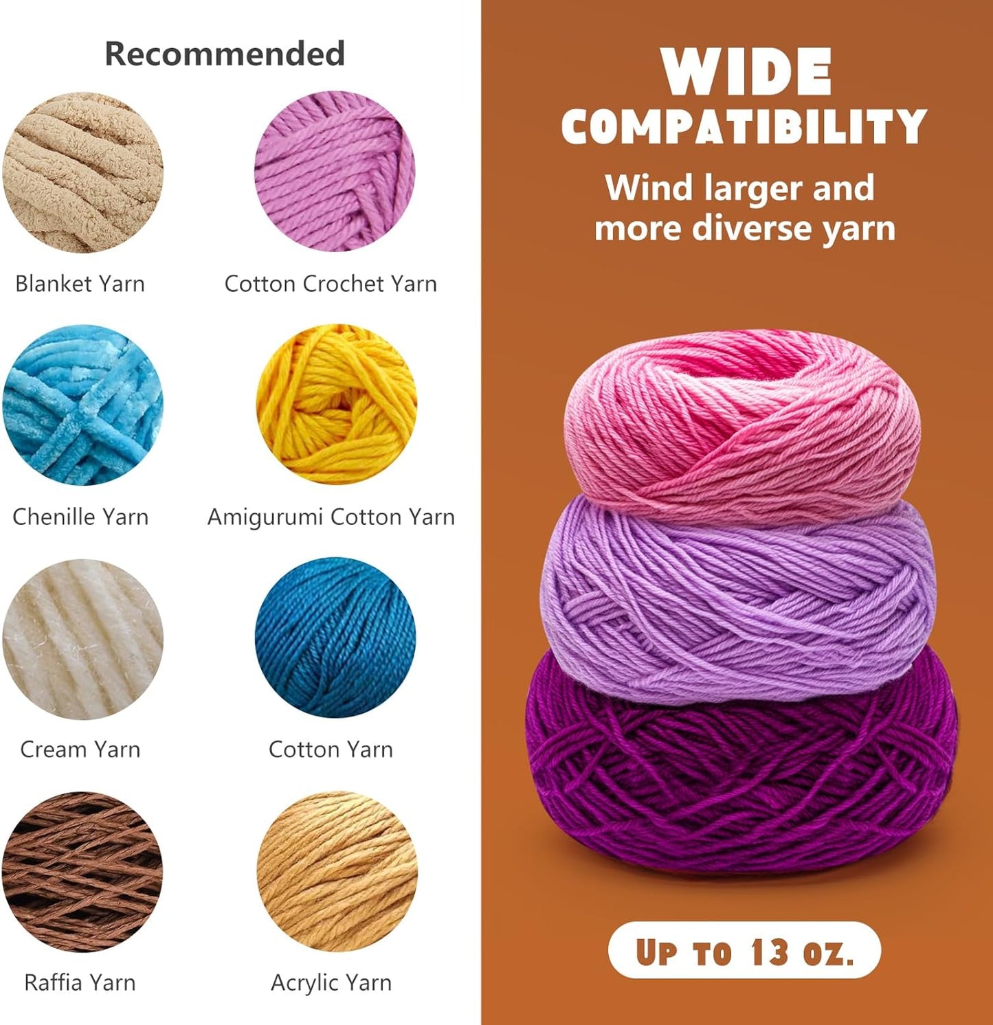 Yarn Winder and Swift, Electric Yarn Ball Winder & Swift Combo for Crocheting, Efficiently Cake with Strong Tension Adjustable Speed Up to 13 oz, Yarn Spinner Wool for Knitting Enthusiast (Blue)