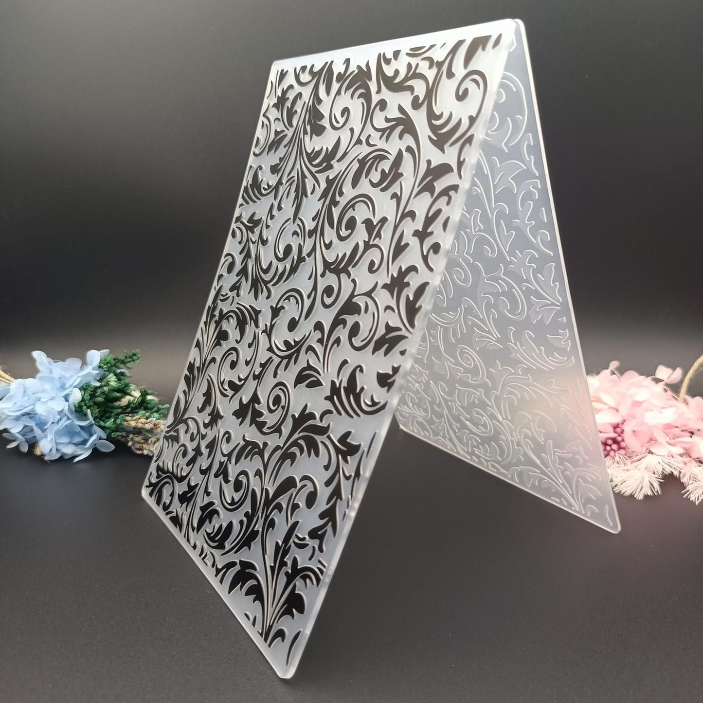 Vine Texture Embossing Templates 5x7inch 3D Plastic Embossing Folders for Card Making DIY Scrapbooking Photo Album Card and Handmade Paper Craft Decor