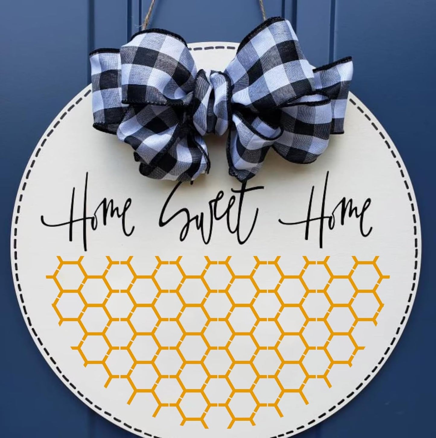 Welcome Stencils for Painting on Wood 12” Welcome Stencil for Wood Sign Doormats Half Round Hello Stencils for Wood Sign Door Mat Fabrics