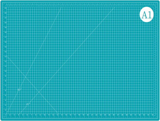 24"x36" Self Healing Cutting Mat, Sewing Mat for Crafts, Double Sided 5-Ply Table Cutting Board for Fabric Quilting Leather Modeling Hobby Project, Turquoise