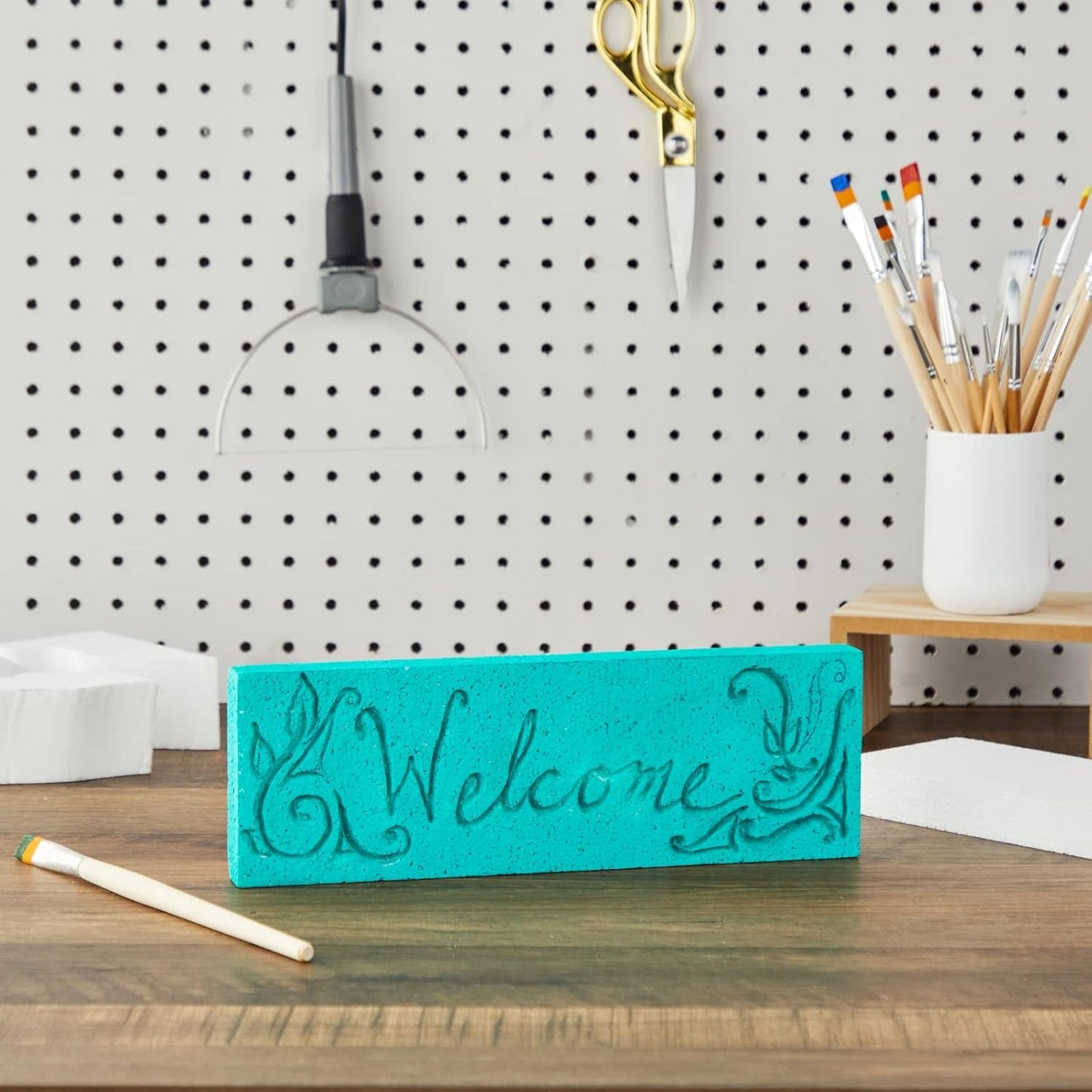 Juvale Foam Rectangle Blocks for Crafts - 12 in x 4 in x 1 in, White, 12 Pack - Cuttable & Paintable for Diorama Foam Boards & Sheets, Model Making & School Projects