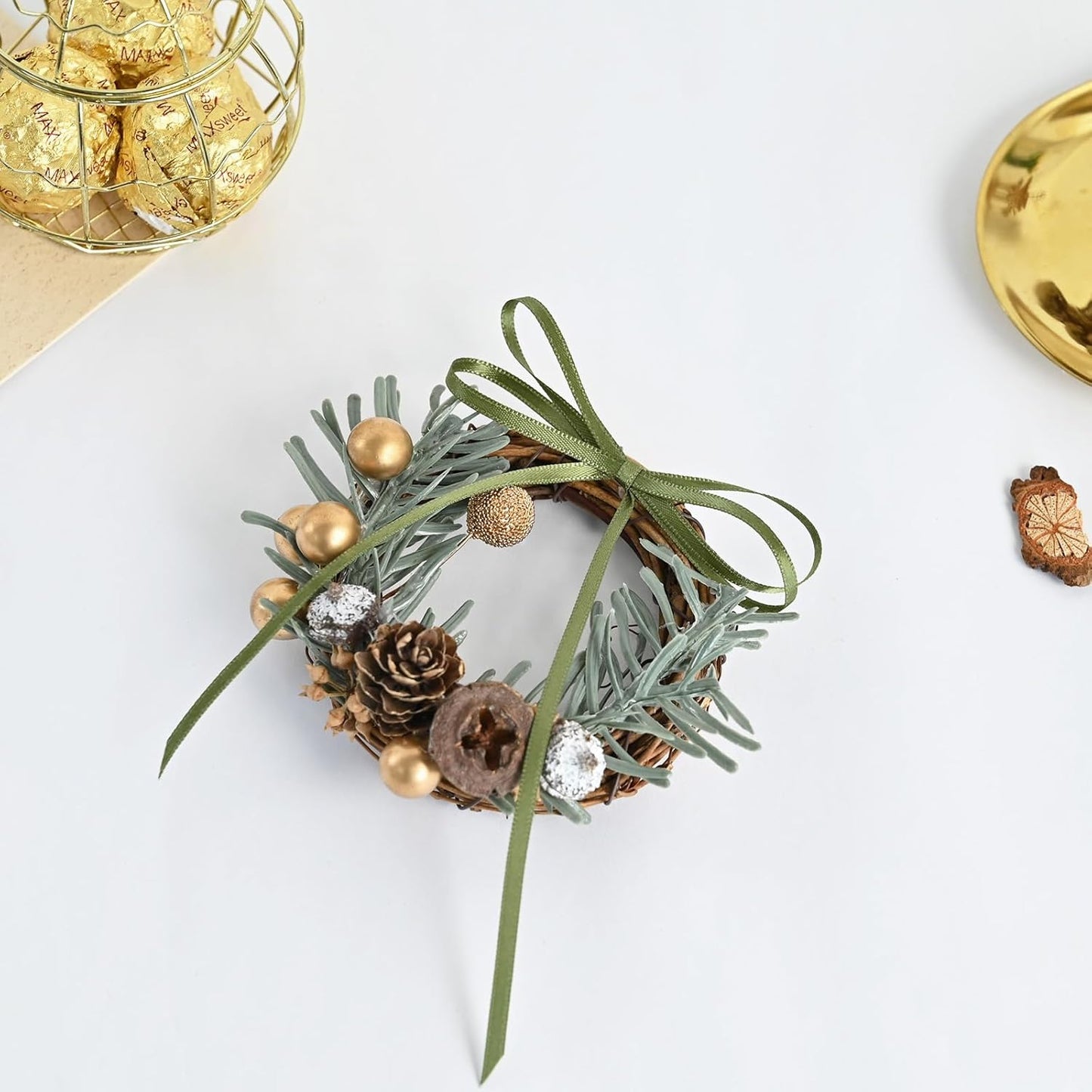 1/8" X 100 Yards Moss Satin Thin Ribbon Solid Color Double Faced Ribbons Perfect for Crafts Wedding Decor Bow Making Arts Sewing and More