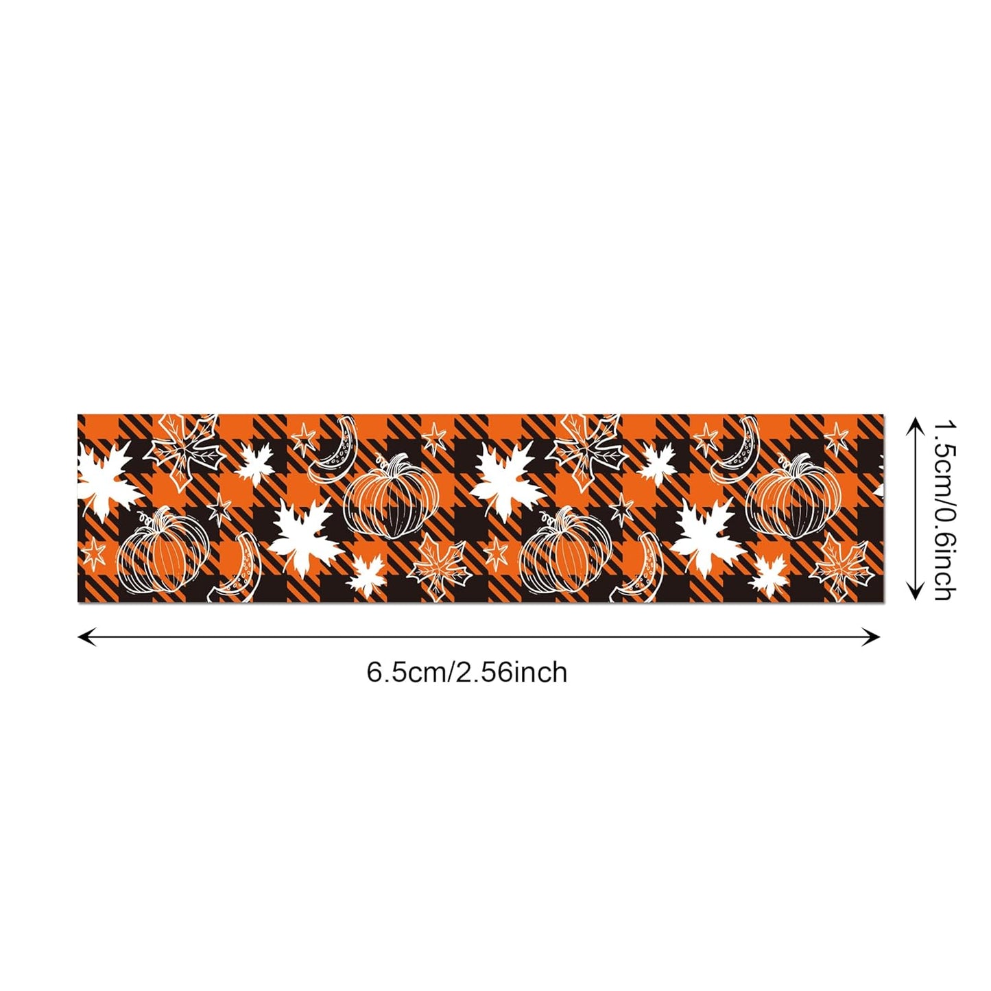 12 Pcs Thanksgiving Washi Tape Fall Maple Leaf Masking Tape Pumpkin Pattern Decorative Paper Sticker for Fall Party Holiday Scrapbook DIY Craft Gift Wrapping Handbook Sticker