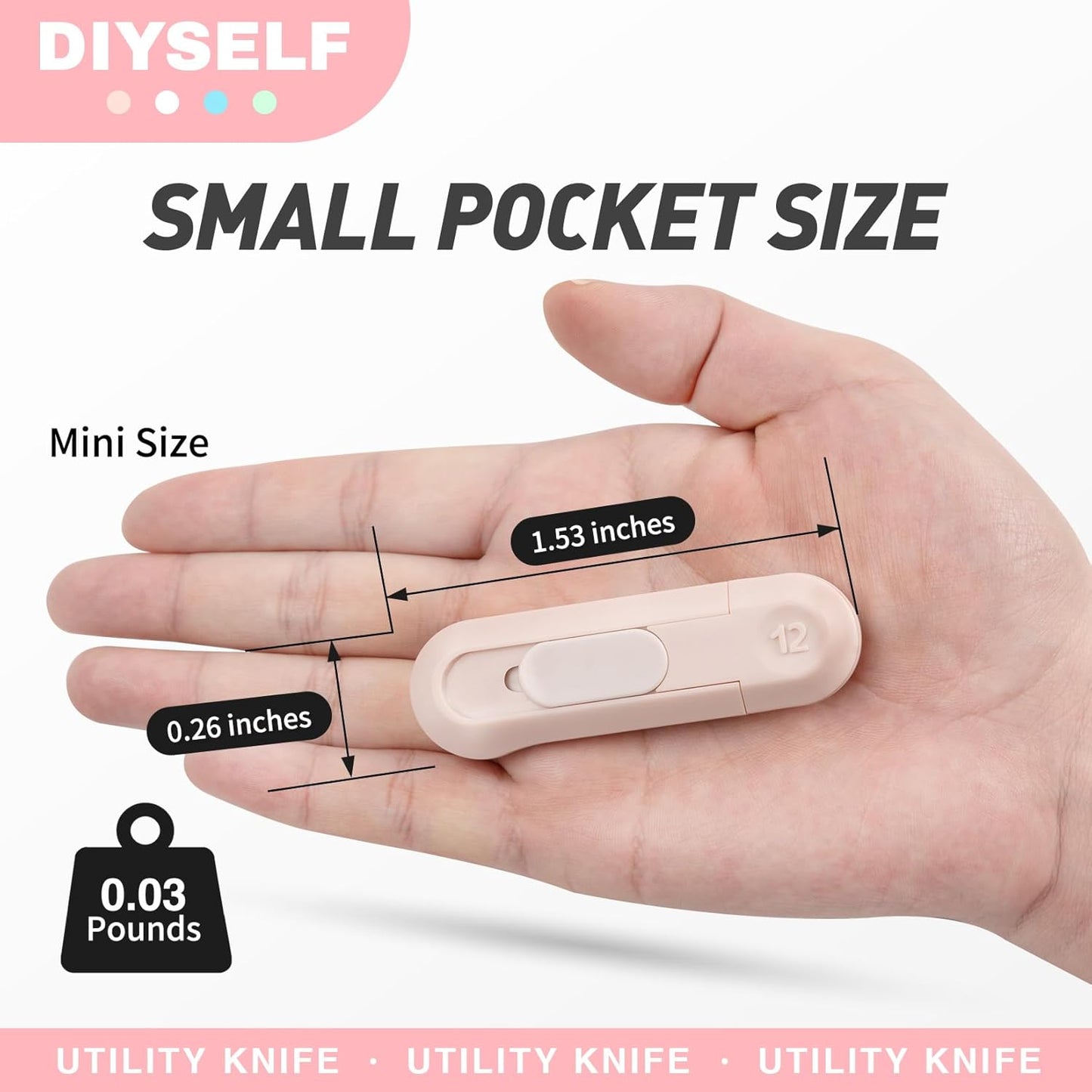 DIYSELF 16 Pack Box Cutter Utility Knife, Box Cutter Retractable, Letter Opener for Office, Cute Exacto Knife, Razor Knife, Automatic Rebound Box Cutters Bulk for Opening Gift Wrap and DIY Project