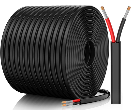 12 Gauge Wire, 12 AWG 2 Conductor Electrical Wire, Flexible/Oxygen-Free Tinned Copper/Stranded PVC 12/2 Cord for Automotive, Marine, LED Strips, Solar, RV, Lighting (200FT)