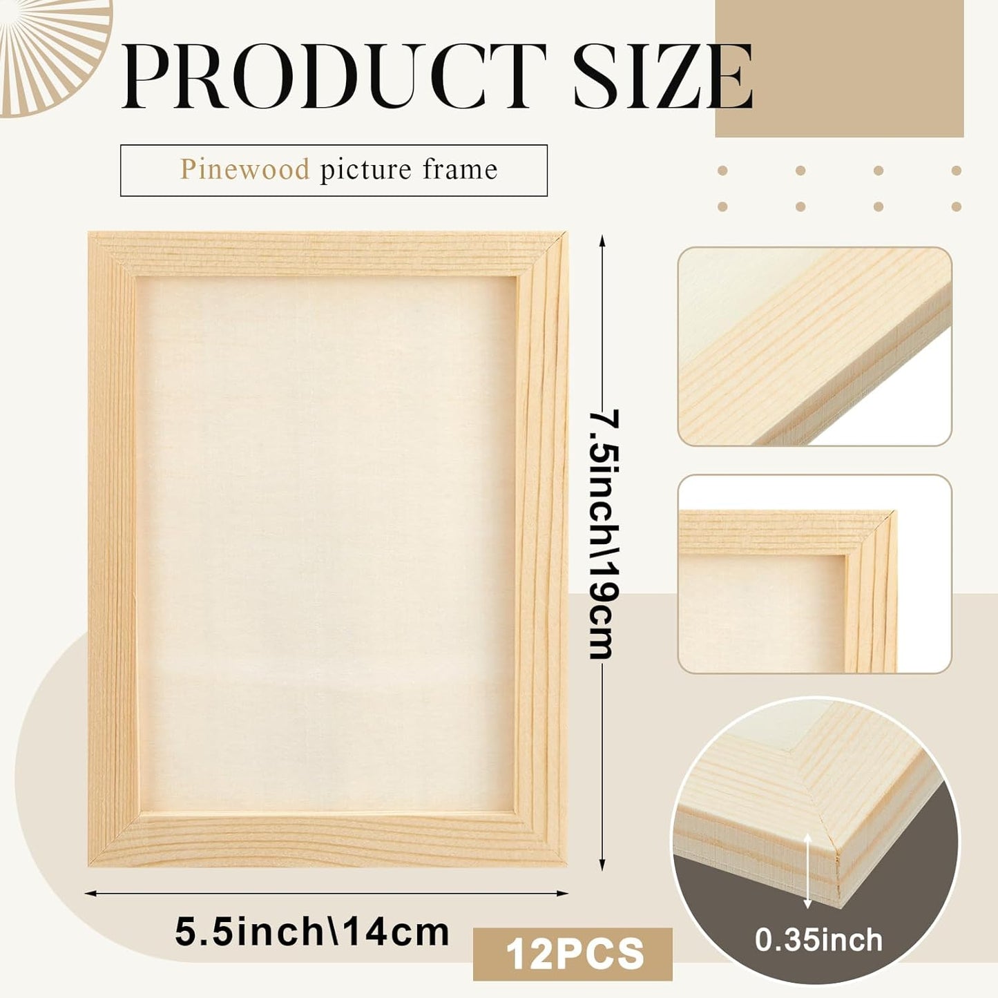 Kathfly 12 Pcs 5 x 7'' Wood Panel Boards, Unfinished Wood Canvas Panels for Painting Crafts DIY Drawing Pouring Art Projects