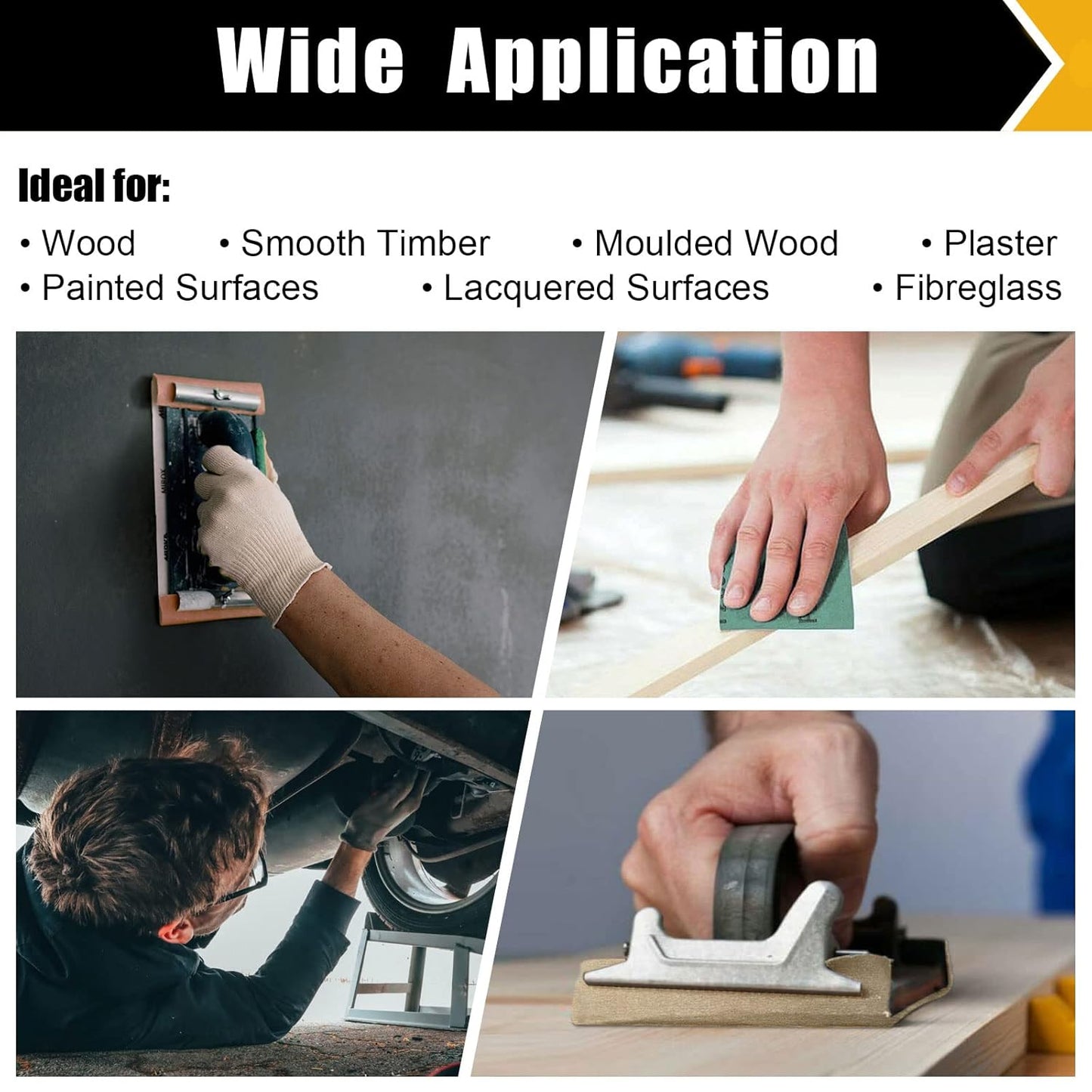 120 Grit Sandpaper Set - Assortment for Wood & Metal - 9" x 11" Sheets, 12 Sheets