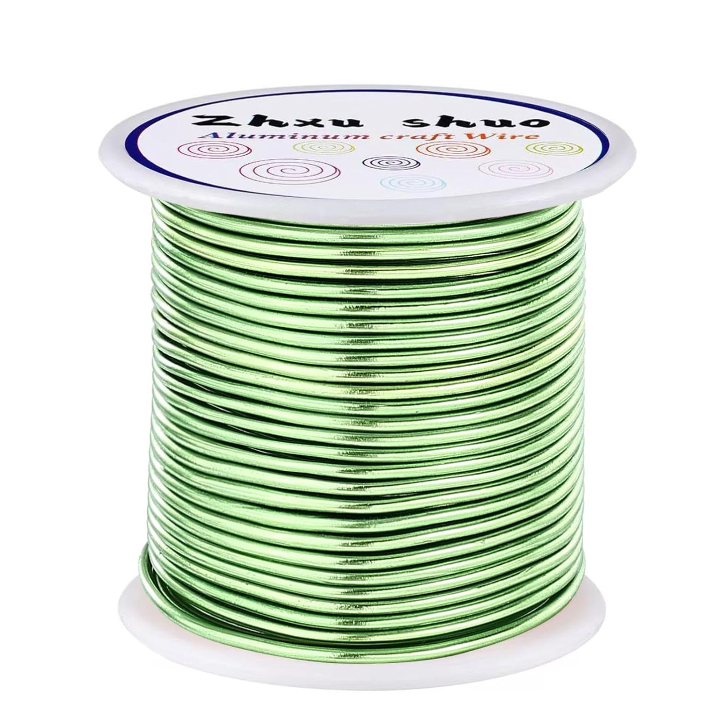 12 Gauge(2mm) Aluminum Wire 35 Yards Anodized Metal Wire for Bonsai Armature Crafting Sculpting Jewelry Craft Making Beading Floral (Light Green, 12 Gauge)