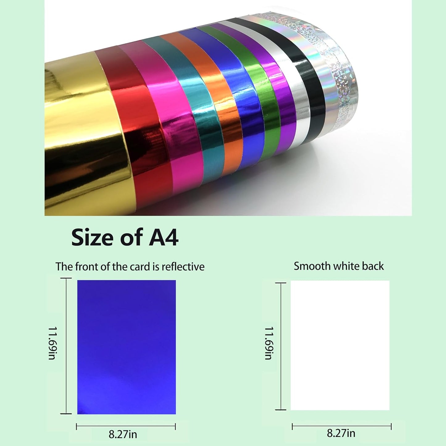 TGXRZX Metallic Royal Blue Cardstock Paper,Size 8 "x 11" (250gsm), 15PCS,Mirror Finish Gold Foil Board for Crafting, Invitations, and Decorations,Die Cut and Plotter,Card Making (Royal Blue)