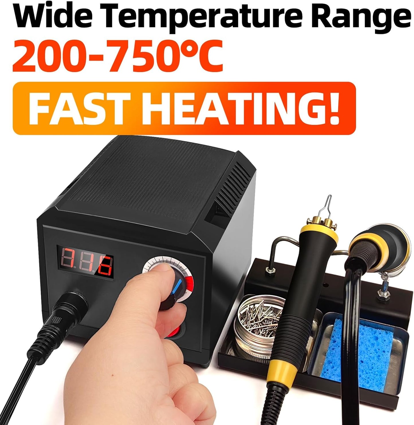 Wood Burning Tool, Wood Burner kit Pen 200~750℃, Wood Burning kit with Digital Thermometer Temperature Adjustable Temperature, 2 pyrographic Wood Burning pens, 36 Wood Burning Pen Tips